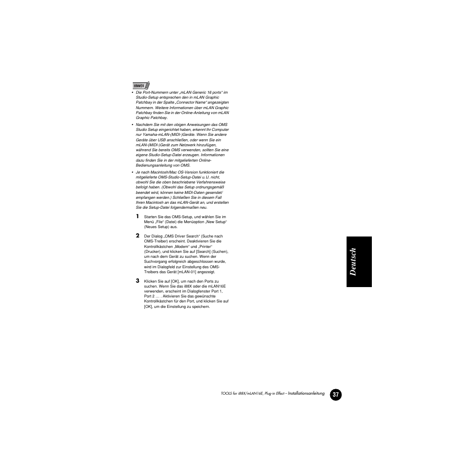 Deutsc h | Yamaha Plug-in Effect mLAN16E User Manual | Page 77 / 126
