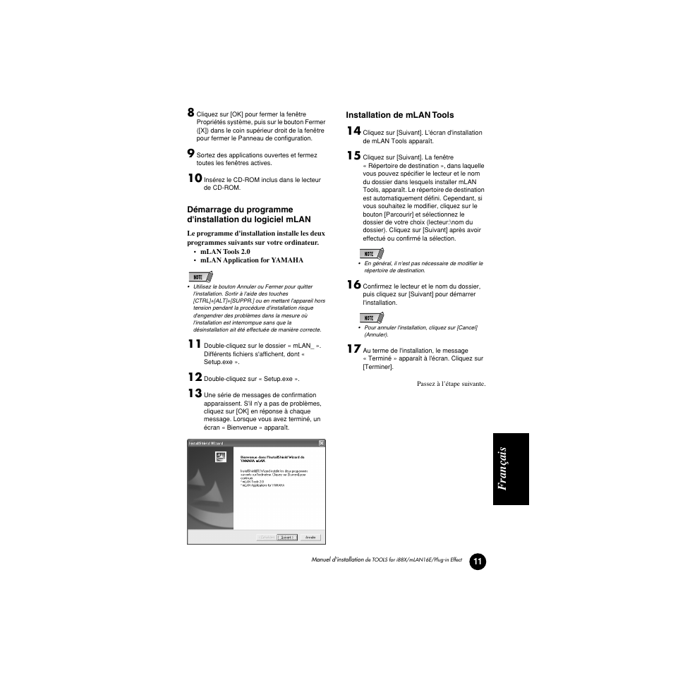 F rançais | Yamaha Plug-in Effect mLAN16E User Manual | Page 91 / 126