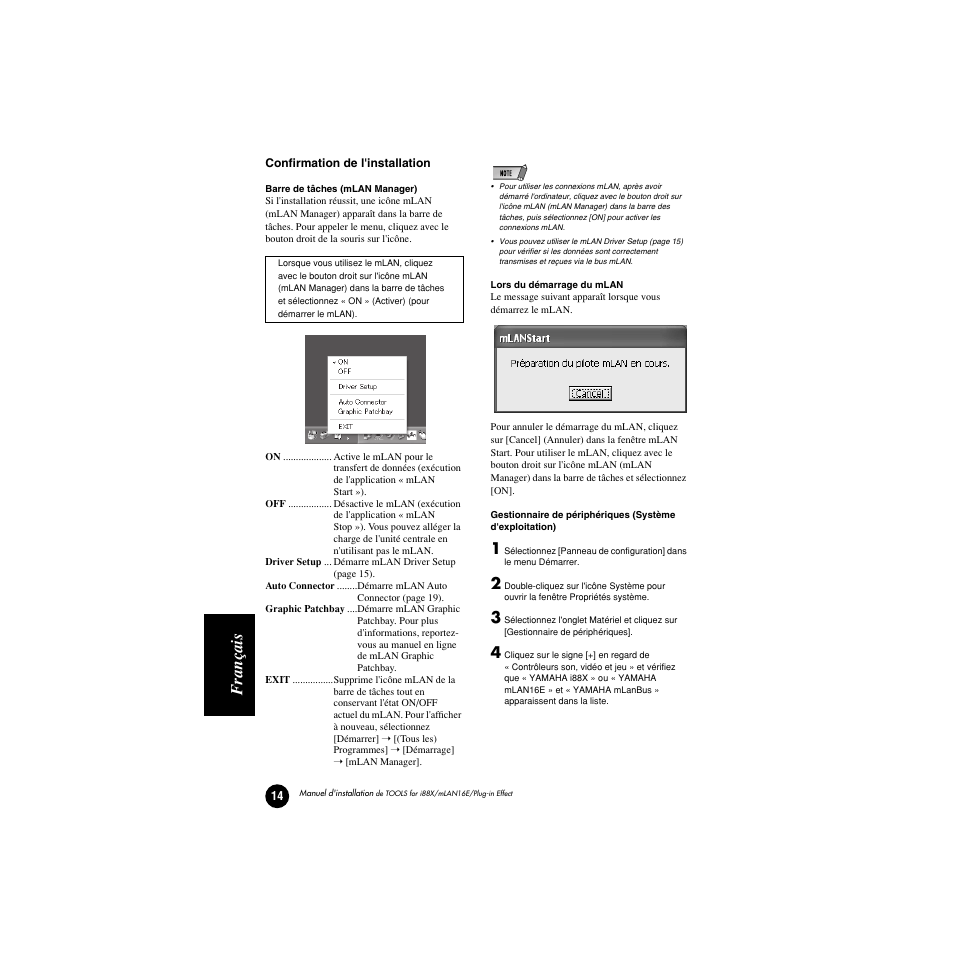 Français | Yamaha Plug-in Effect mLAN16E User Manual | Page 94 / 126