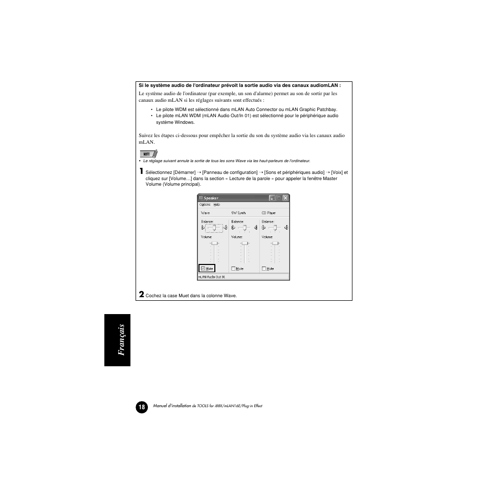Français | Yamaha Plug-in Effect mLAN16E User Manual | Page 98 / 126