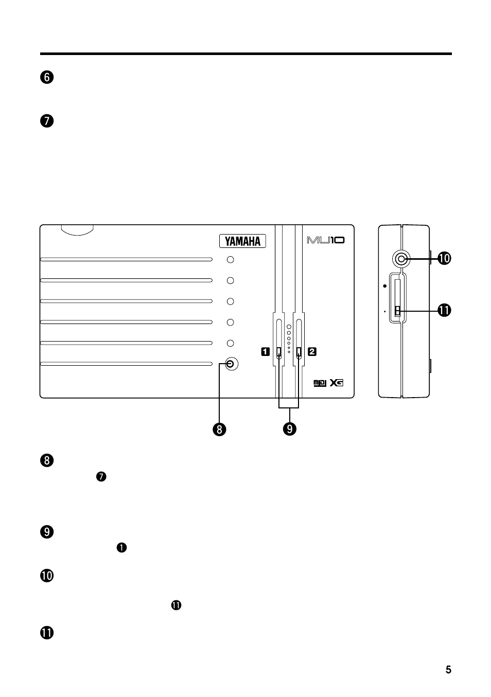 Yu !0 !1 o i i | Yamaha MU10 User Manual | Page 6 / 51