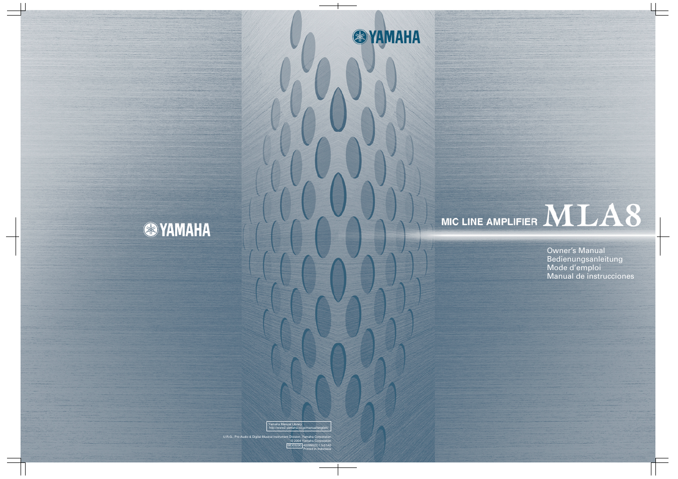 Yamaha MLA8 User Manual | Page 11 / 11