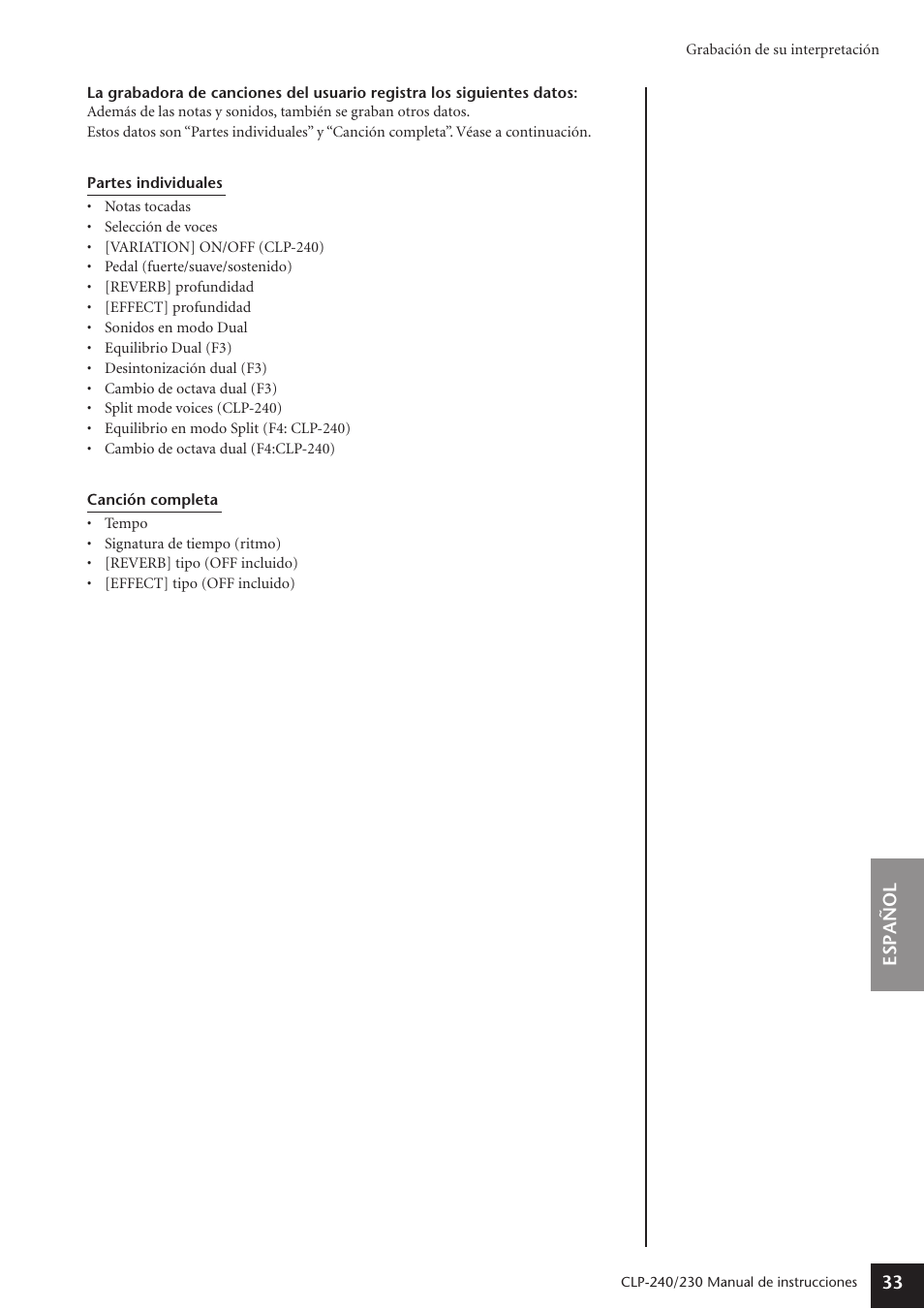 Yamaha CLP-230 User Manual | Page 33 / 89