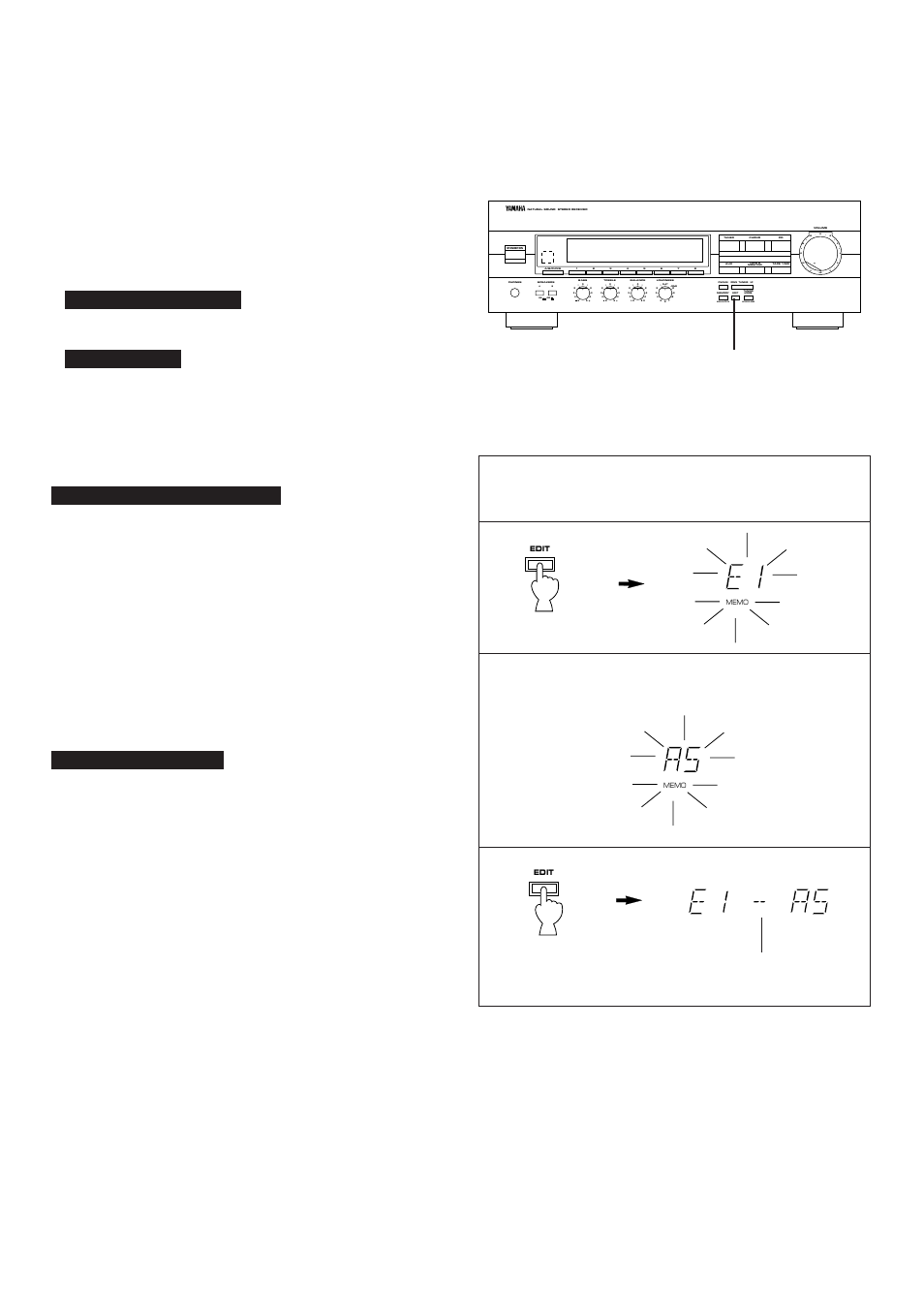 20 exchanging preset stations, When the automatic preset tuning is finished, Aon b off | Man’l/auto fm, Auto/man’l mono, Flashes | Yamaha RX-396RDS/396 User Manual | Page 20 / 29