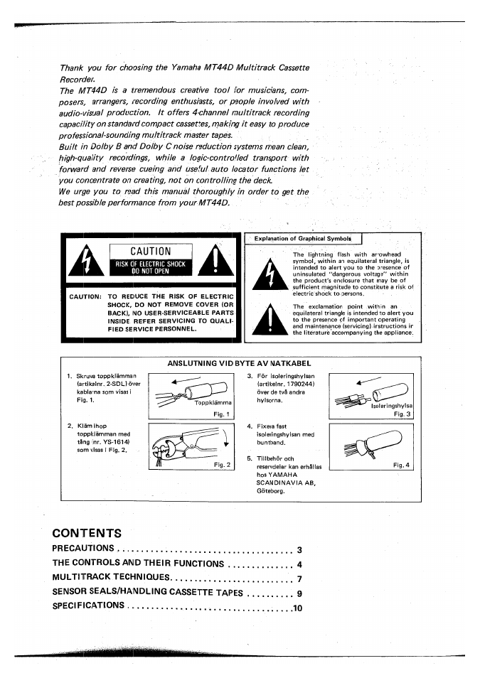 Yamaha MT44D User Manual | Page 2 / 43