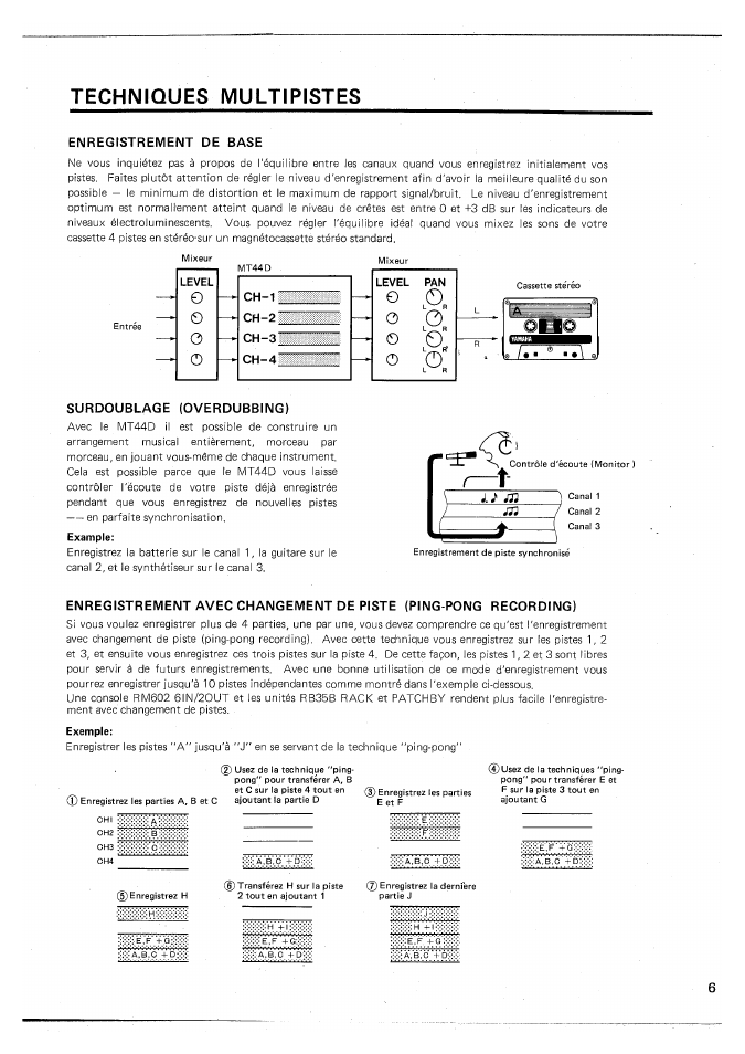 Techniques multipistes, Exemple | Yamaha MT44D User Manual | Page 21 / 43