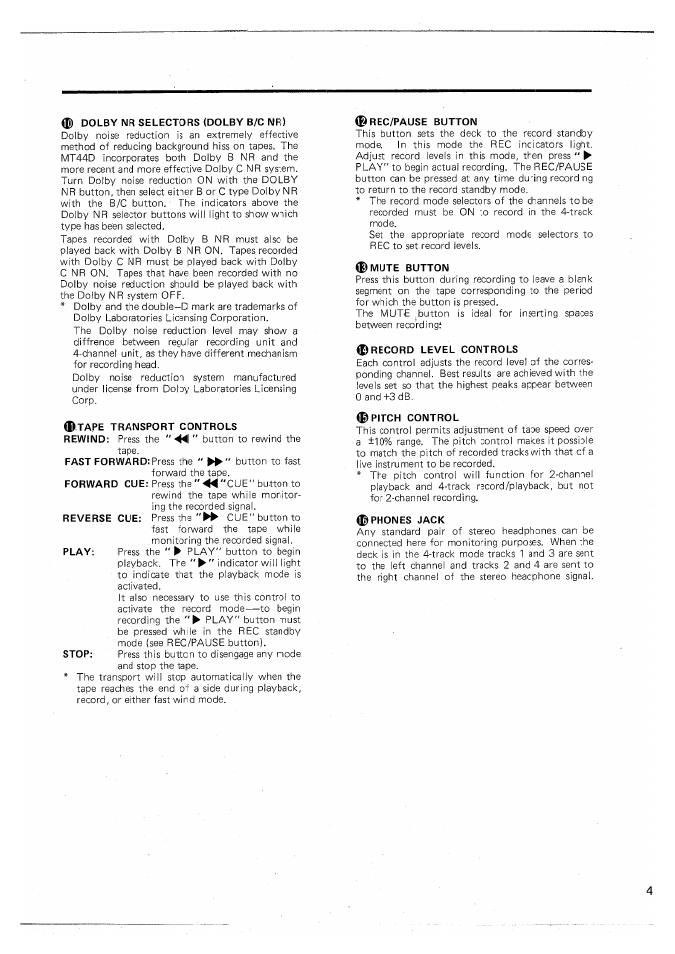 Yamaha MT44D User Manual | Page 5 / 43