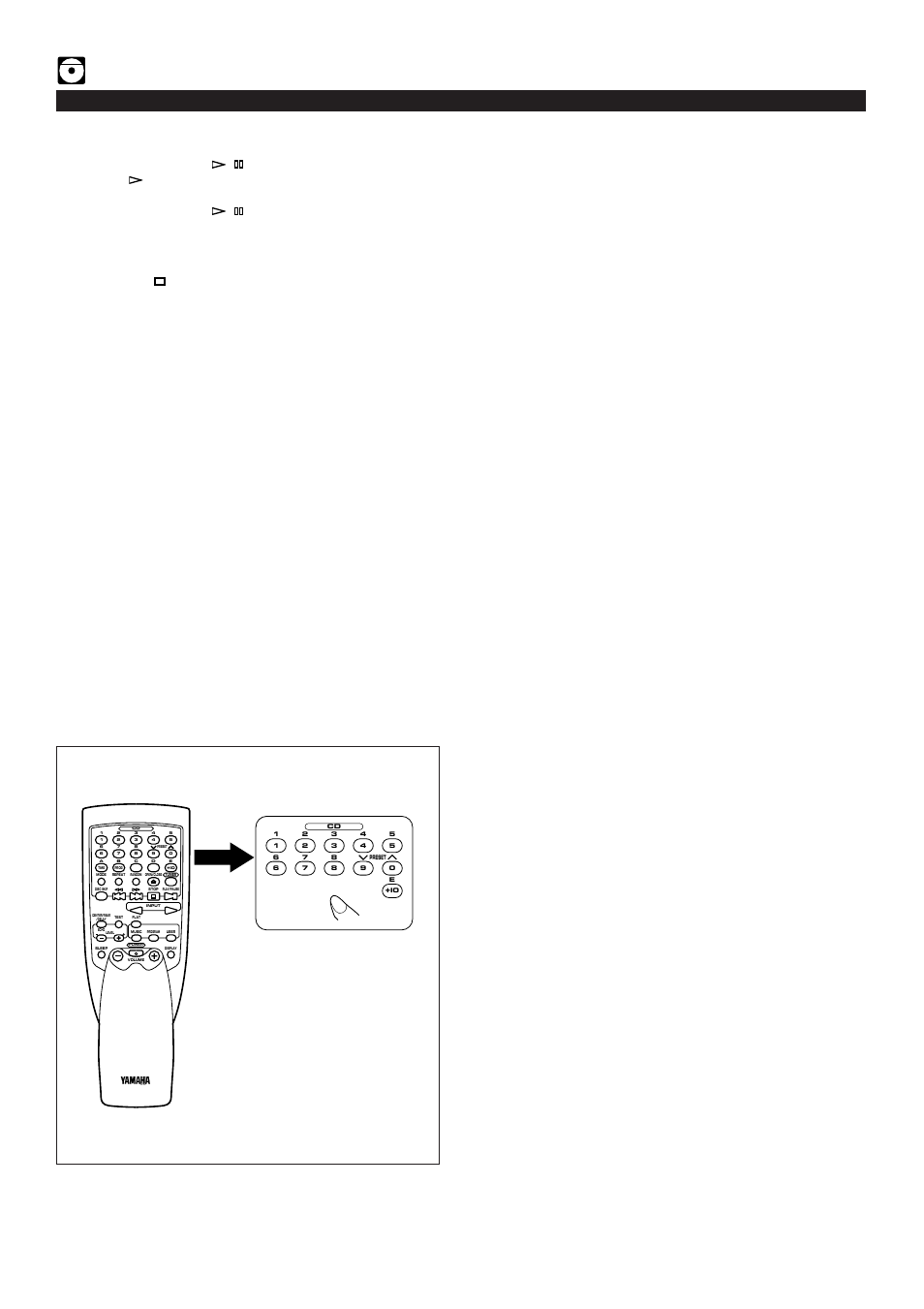 Direct-selection playback, E-14, Compact disc player operation | Direct operation, Playxchange, Do not push the disc table while it is moving, Press the stop button | Yamaha EMX100CD User Manual | Page 22 / 45