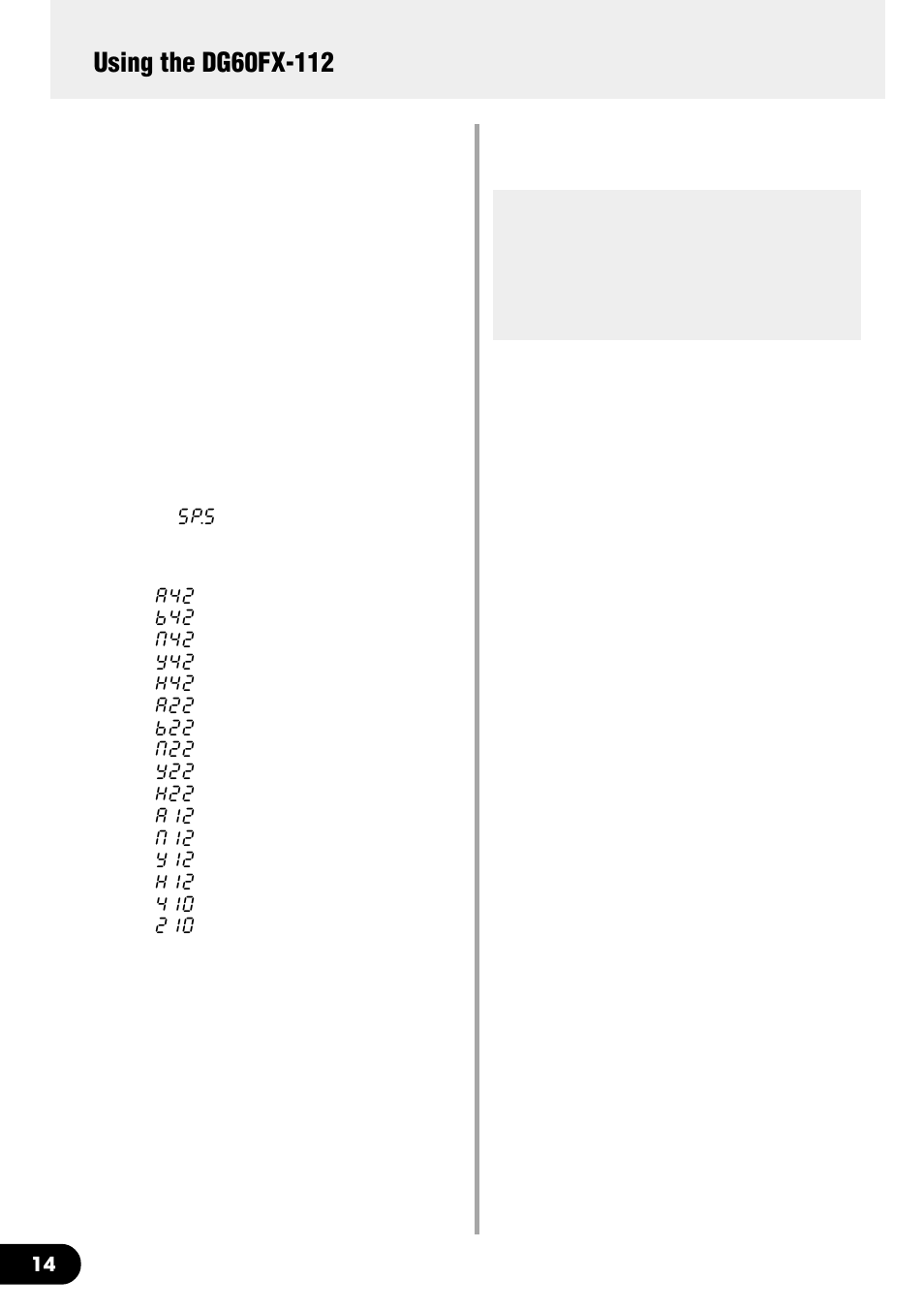 Yamaha DG60FX-112 User Manual | Page 14 / 32