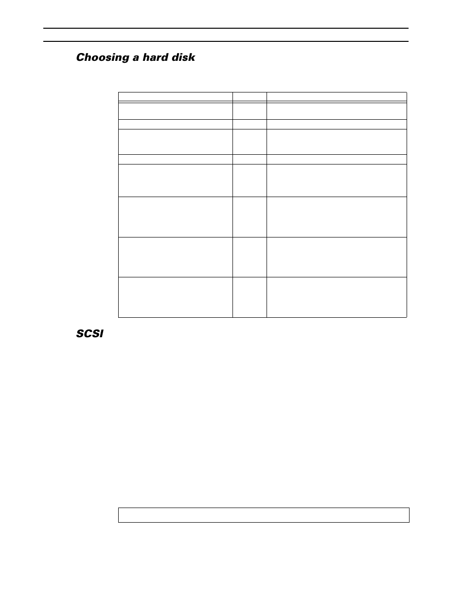 Choosing a hard disk, Scsi | Yamaha CBX-D5 User Manual | Page 20 / 76