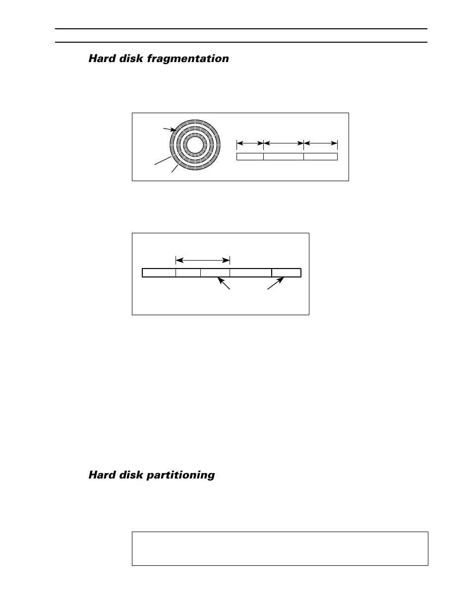 Hard disk fragmentation, Hard disk partitioning | Yamaha CBX-D5 User Manual | Page 25 / 76