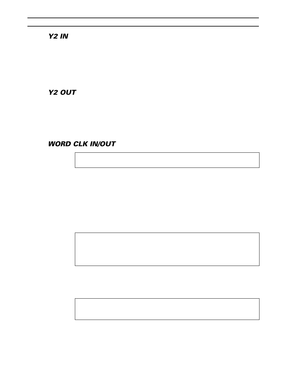 Y2 in, Y2 out, Word clk in/out | Yamaha CBX-D5 User Manual | Page 34 / 76