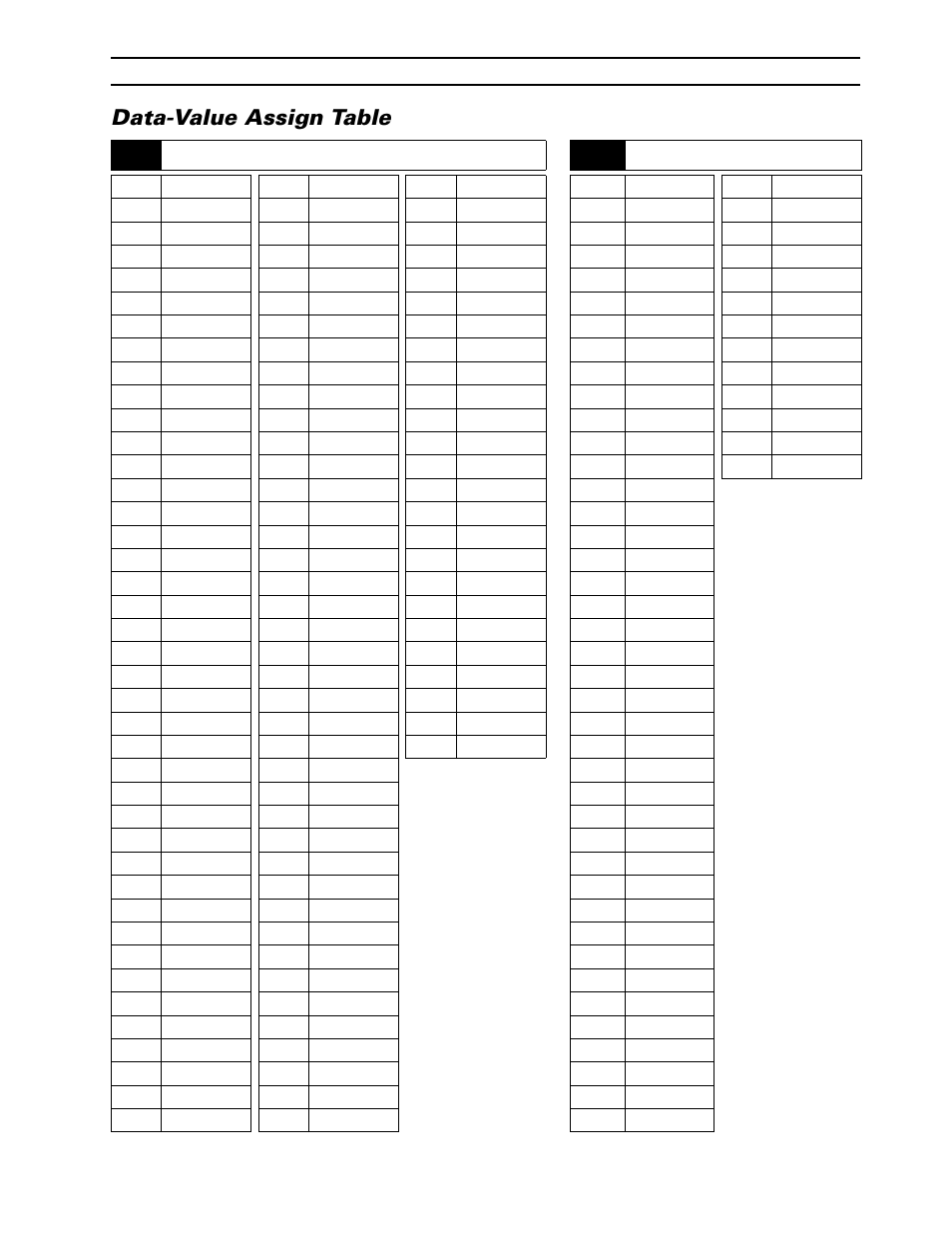 Data-value assign table, 8length, 9trans time | Yamaha CBX-D5 User Manual | Page 51 / 76