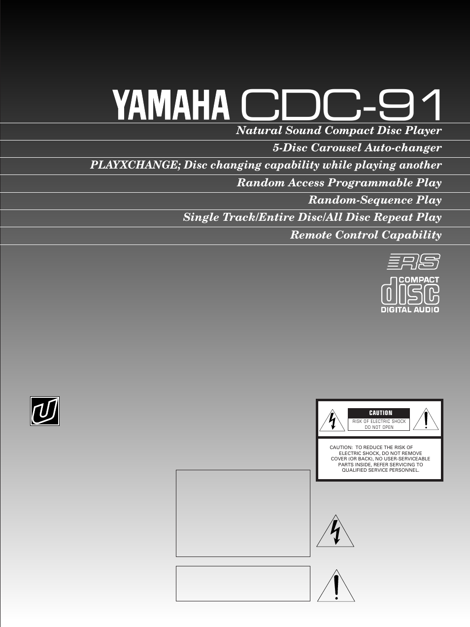 Yamaha CDC-91 User Manual | 15 pages