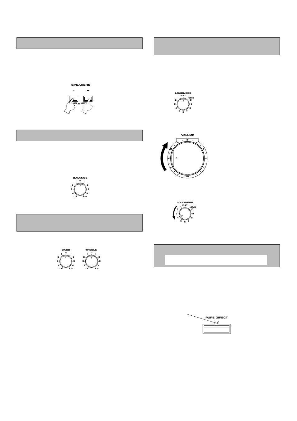 16 selecting the speaker system, Adjusting the balance control, Adjusting the bass and treble controls | Set to the “flat” position, Turn until the desired volume is gained, Indicator | Yamaha RX-496RDS User Manual | Page 16 / 29