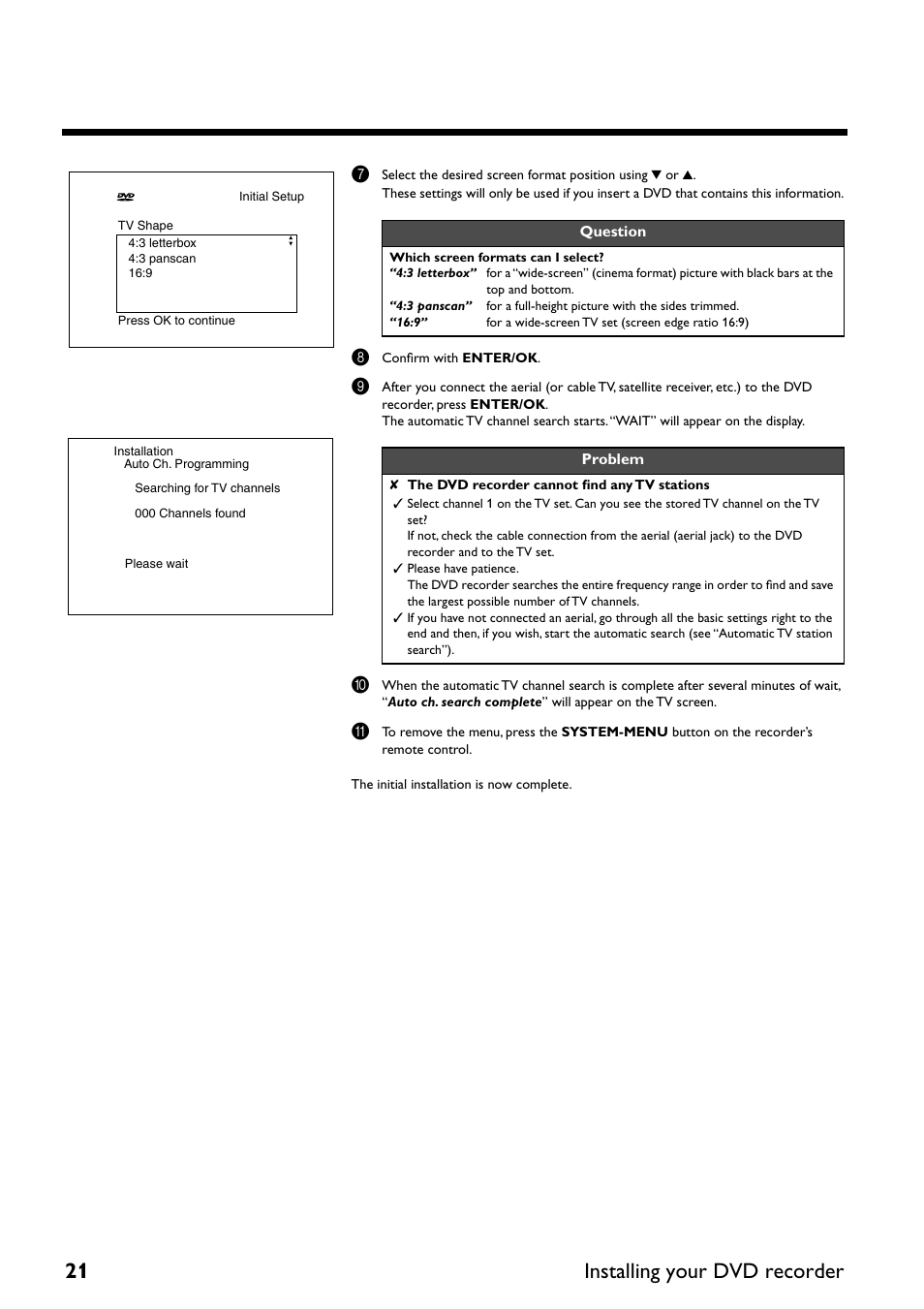 21 installing your dvd recorder | Yamaha DRX-2 User Manual | Page 26 / 76