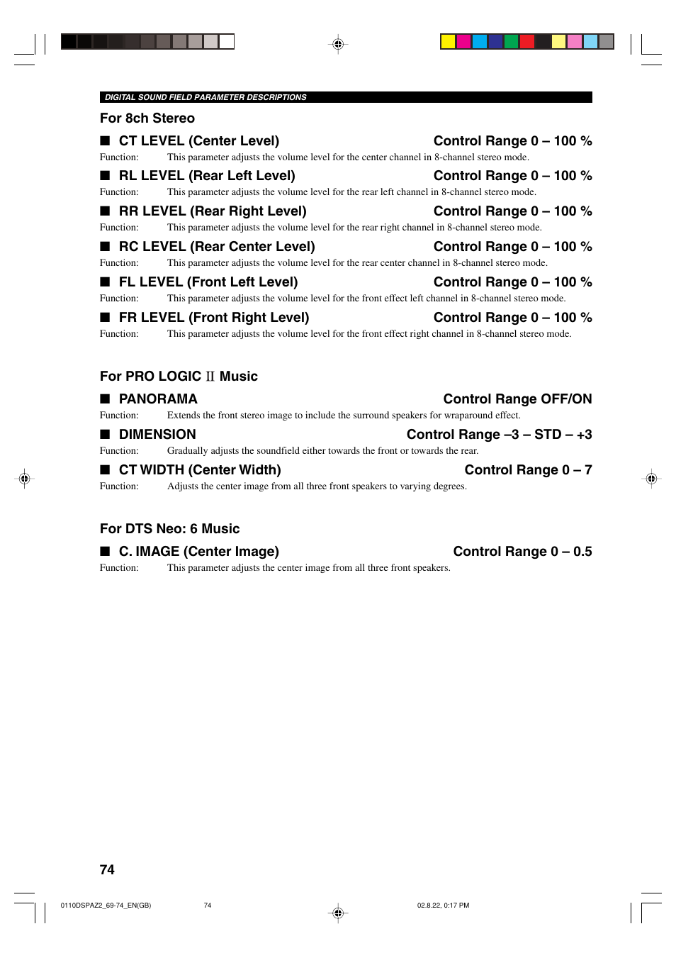 Yamaha DSP-AZ2 User Manual | Page 76 / 84