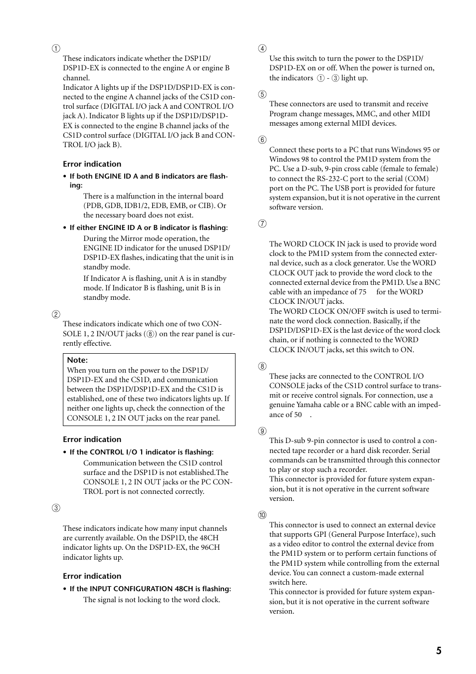 Yamaha DSP1D-EX User Manual | Page 5 / 8