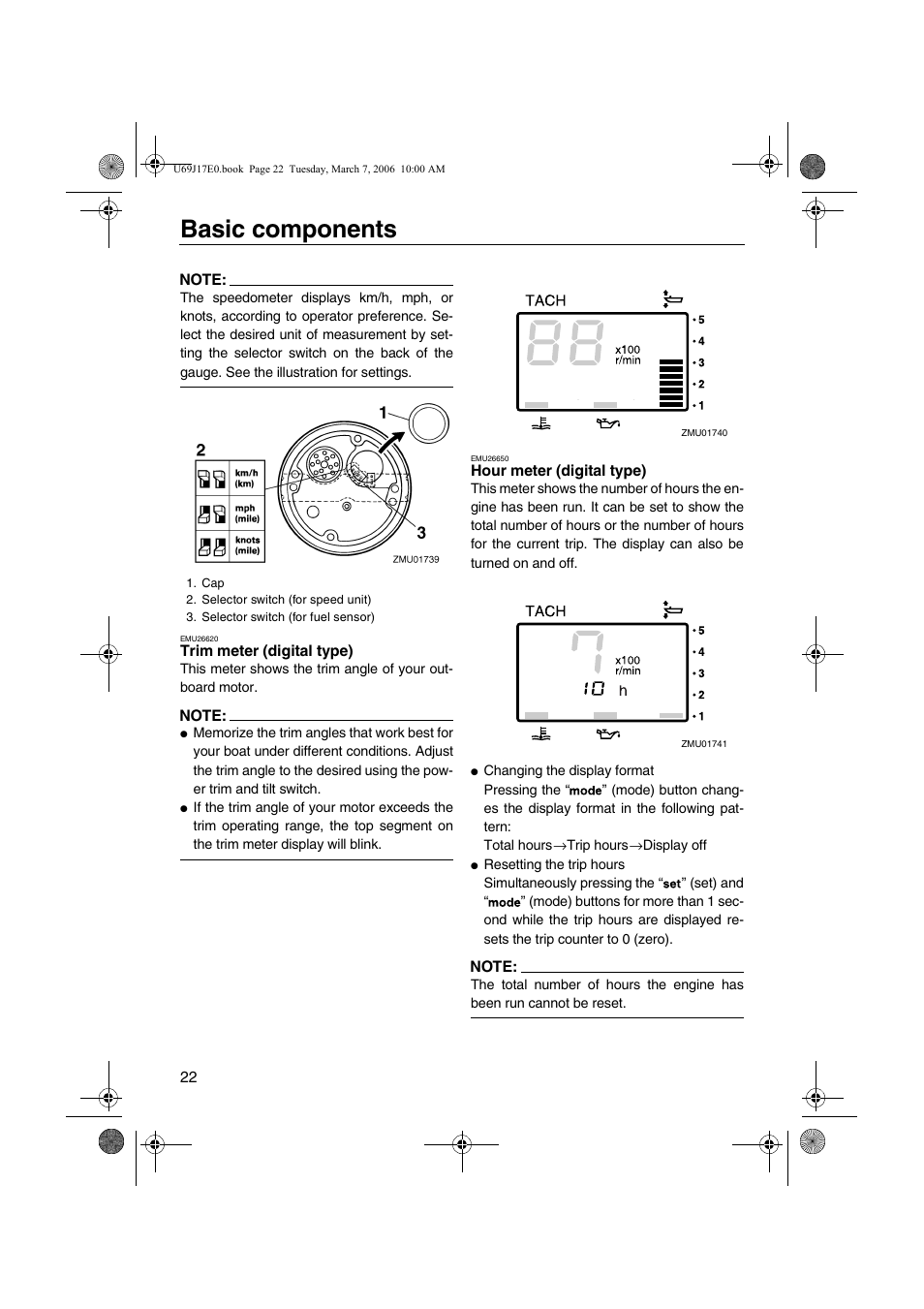 Basic components | Yamaha LF225 User Manual | Page 28 / 94
