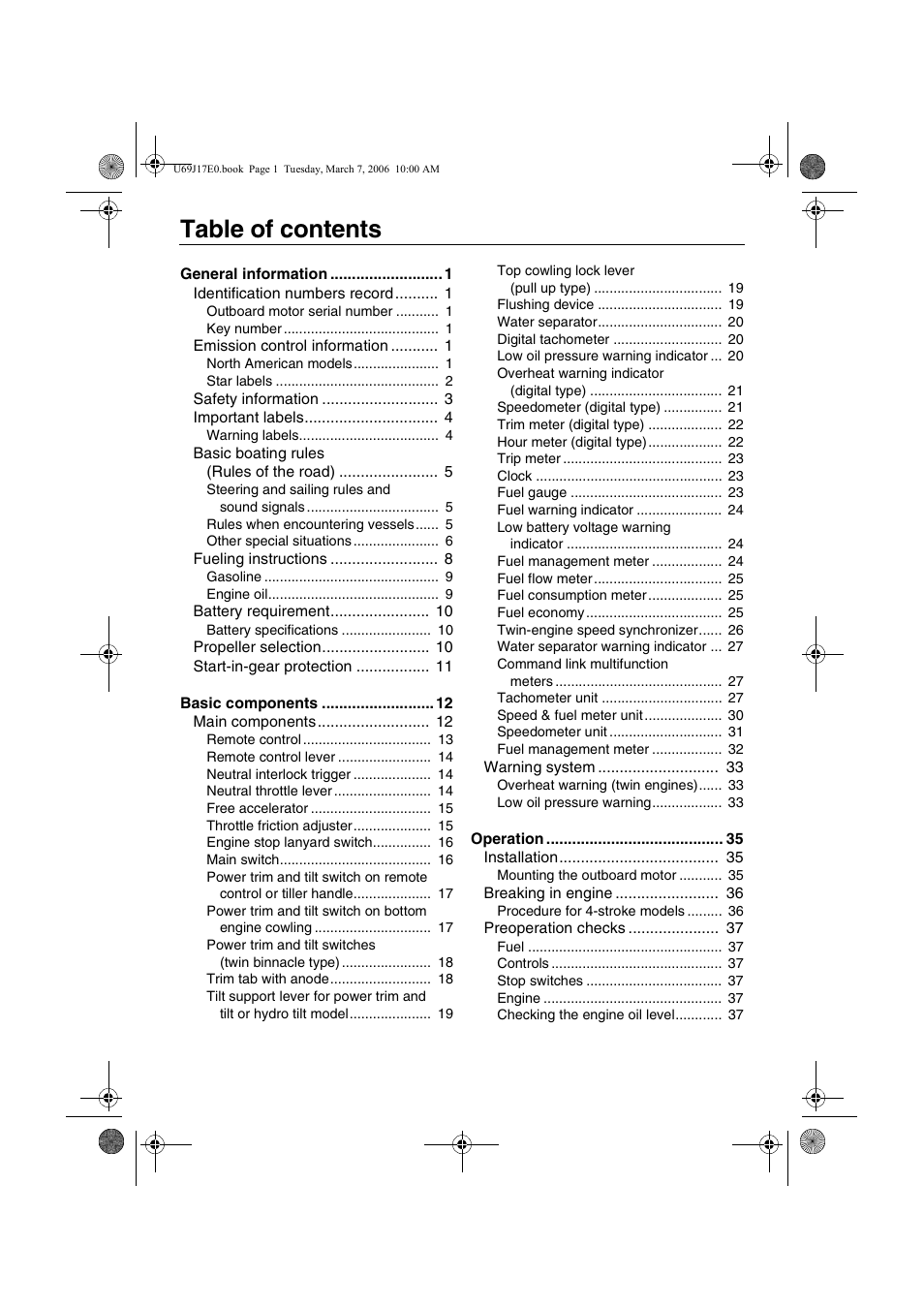 Yamaha LF225 User Manual | Page 4 / 94