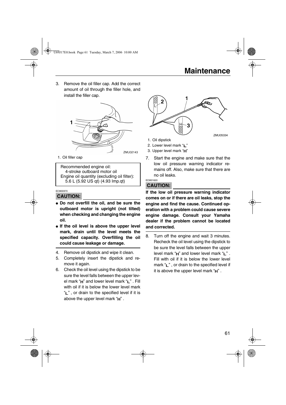 Maintenance | Yamaha LF225 User Manual | Page 67 / 94