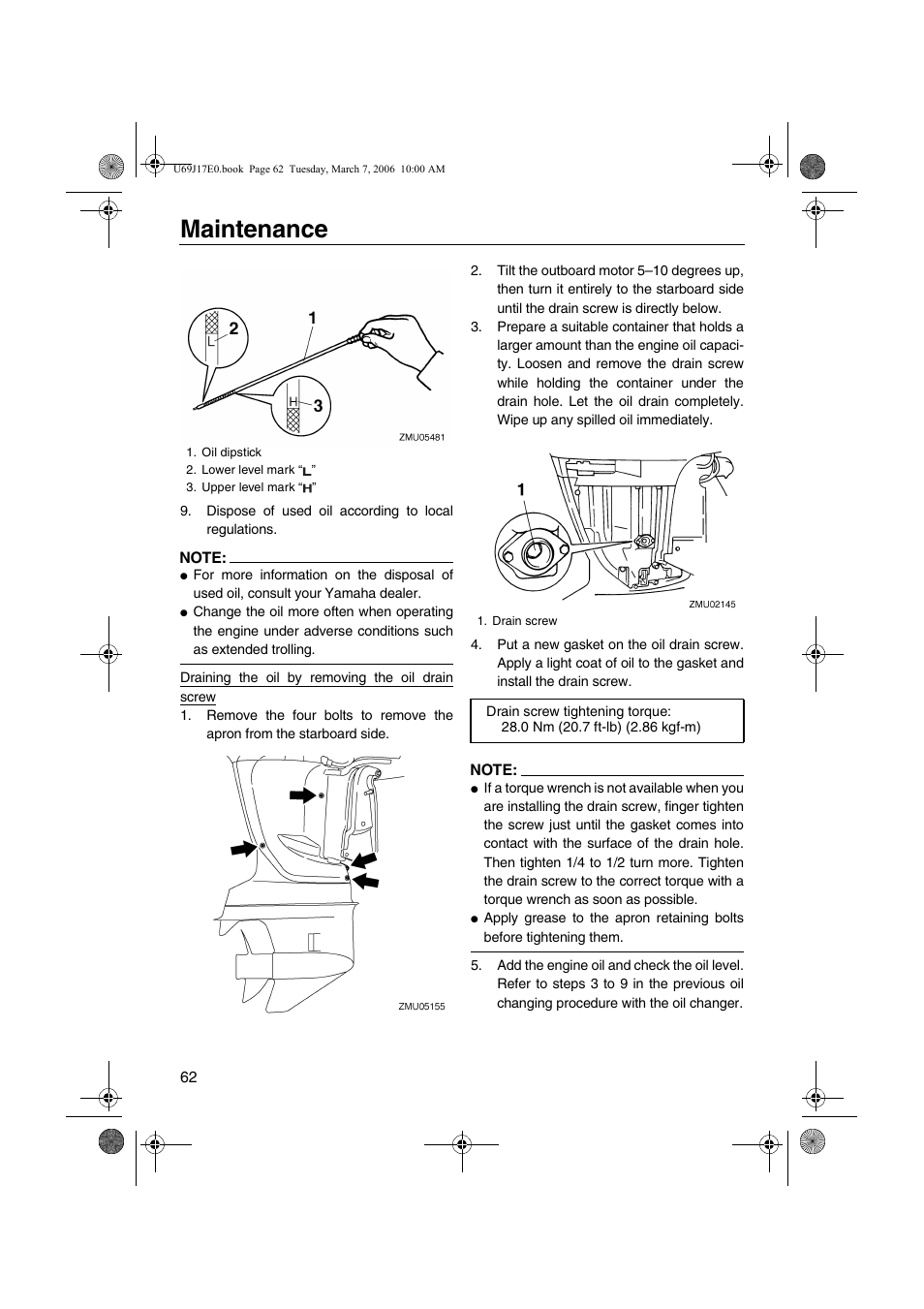 Maintenance | Yamaha LF225 User Manual | Page 68 / 94