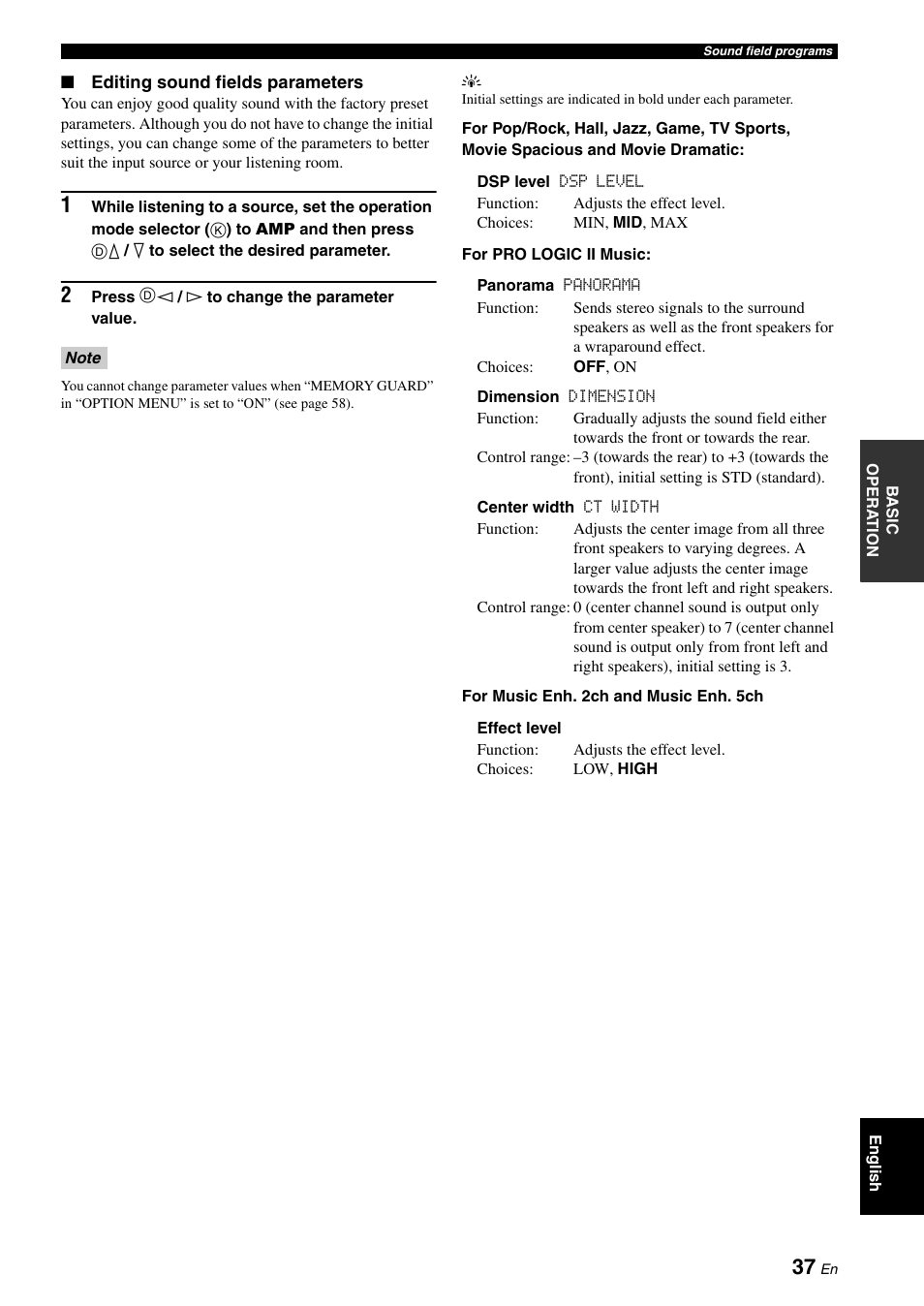 P. 37 | Yamaha RX-V461 User Manual | Page 41 / 93