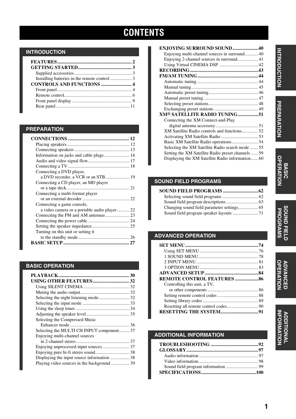 Yamaha HTR-5940 User Manual | Page 5 / 131