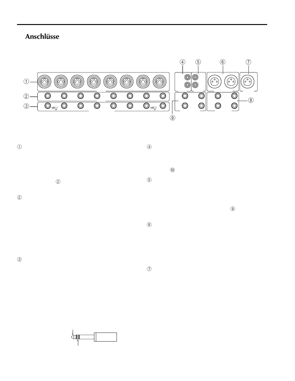 Anschlüsse | Yamaha MX200-16 User Manual | Page 36 / 57
