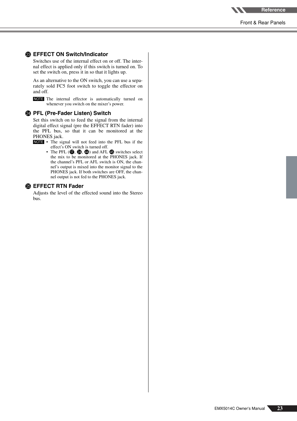 Yamaha EM5014C User Manual | Page 23 / 37