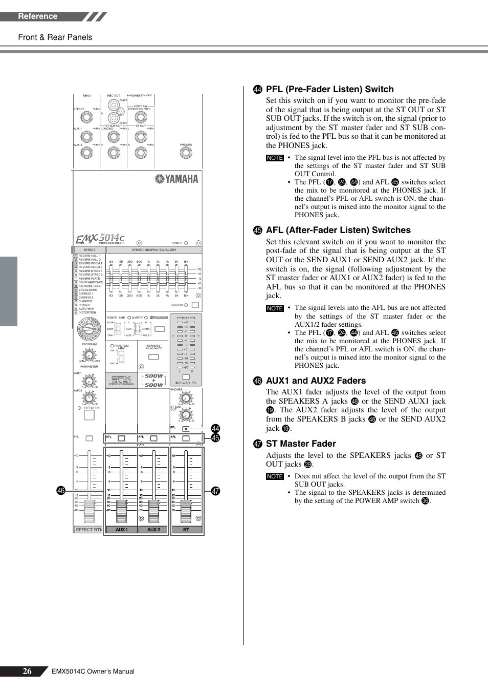 D e g f | Yamaha EM5014C User Manual | Page 26 / 37