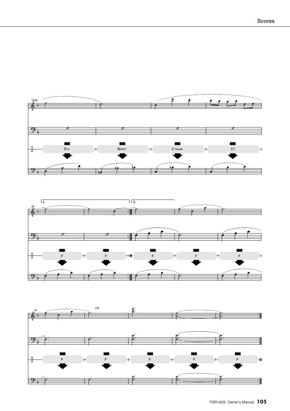 Yamaha PortaTone PSR-I425 User Manual | Page 105 / 128