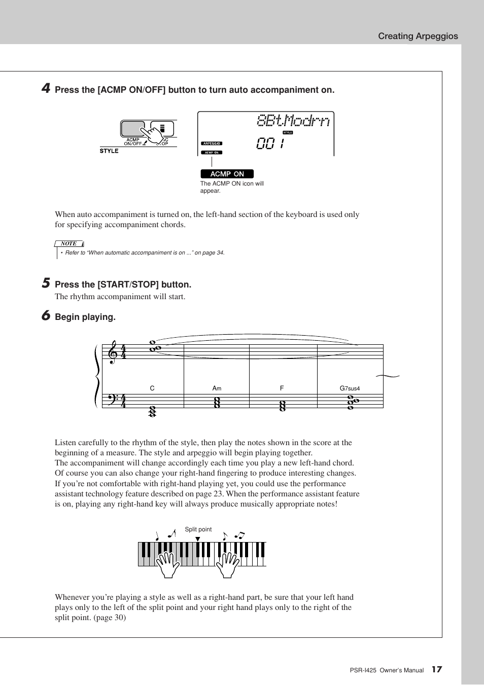 8btmodrn | Yamaha PortaTone PSR-I425 User Manual | Page 17 / 128