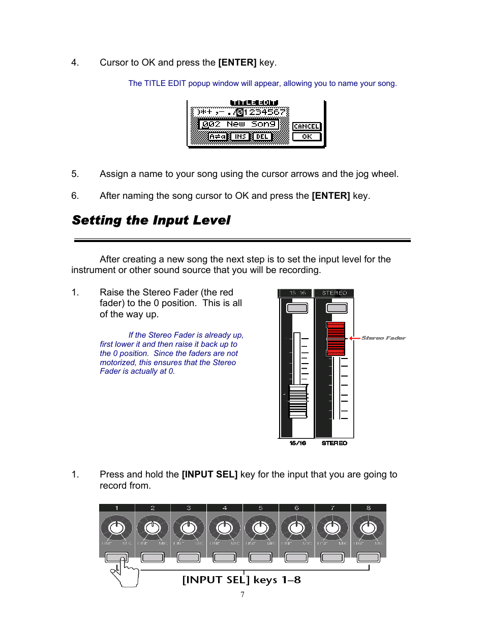 Setting the input level | Yamaha 101 User Manual | Page 10 / 27