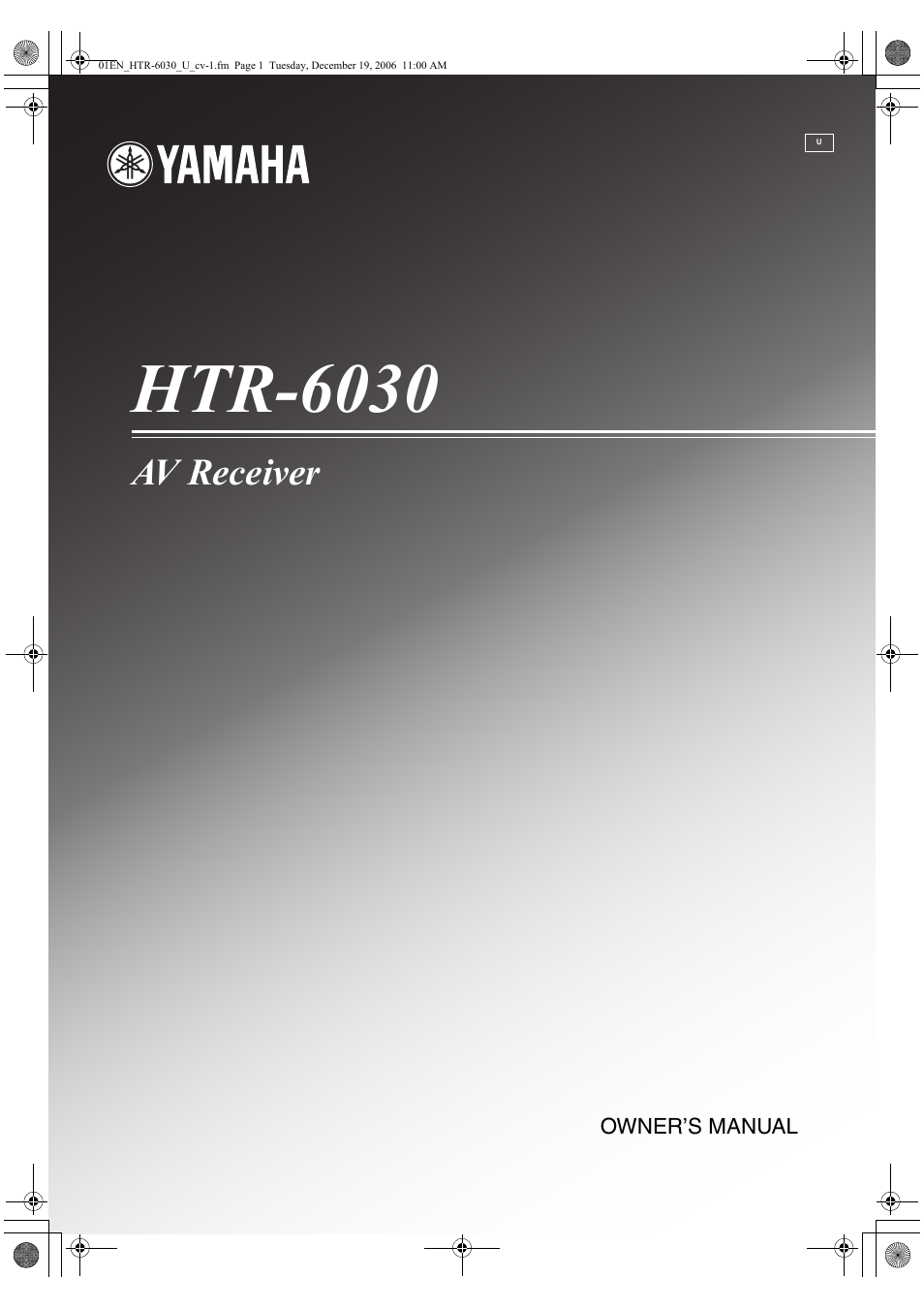 Yamaha HTR-6030 User Manual | 78 pages