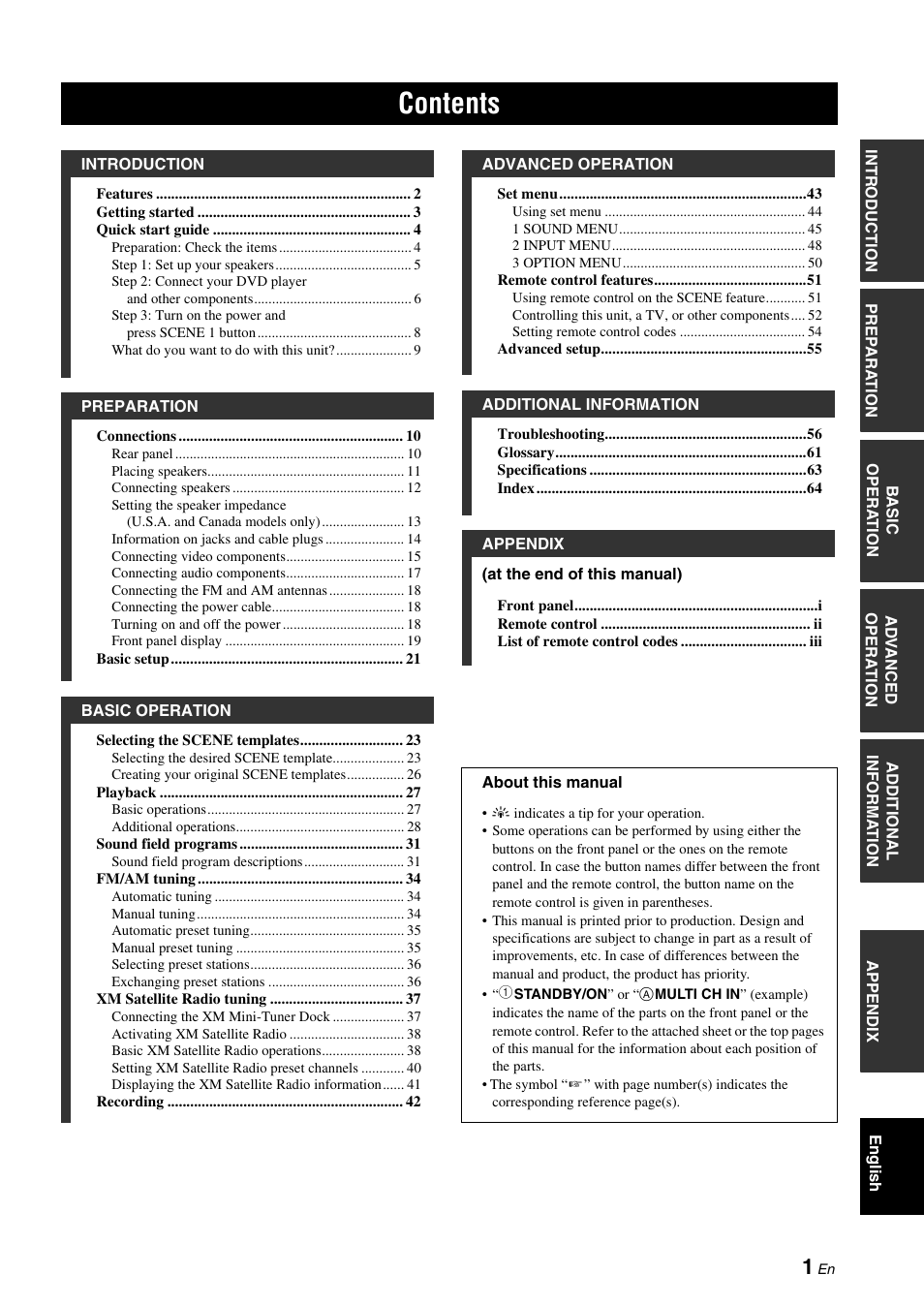 Yamaha HTR-6030 User Manual | Page 5 / 78