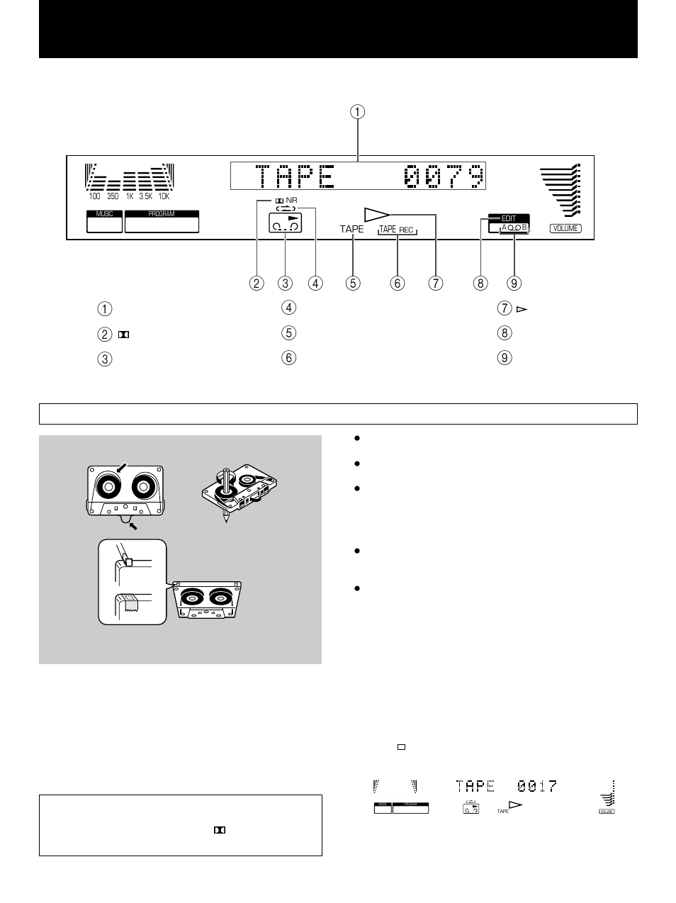 Playing back a tape, General information, Display information 1 | E-18 | Yamaha GX500 User Manual | Page 28 / 44