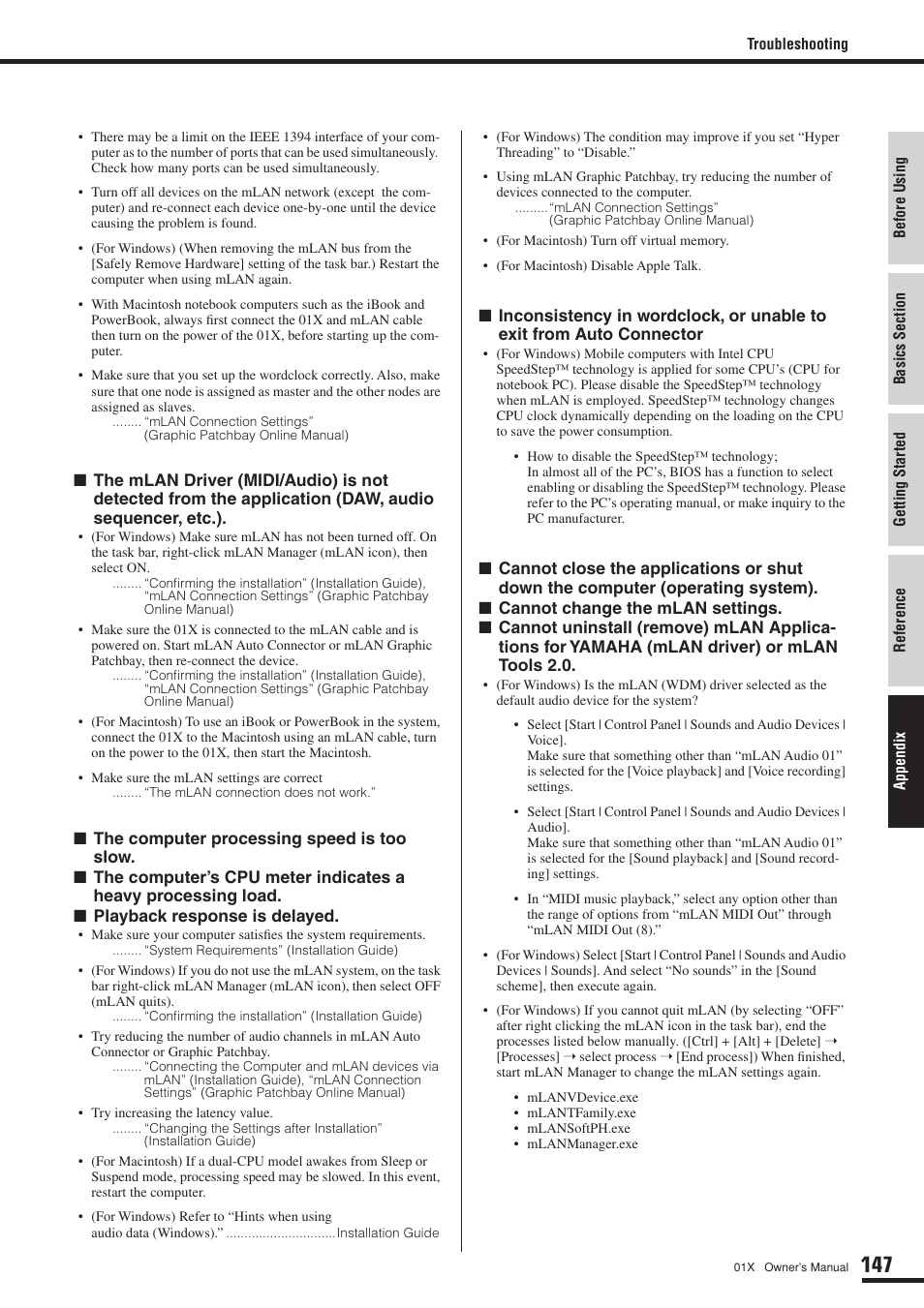 Yamaha 01X User Manual | Page 147 / 156