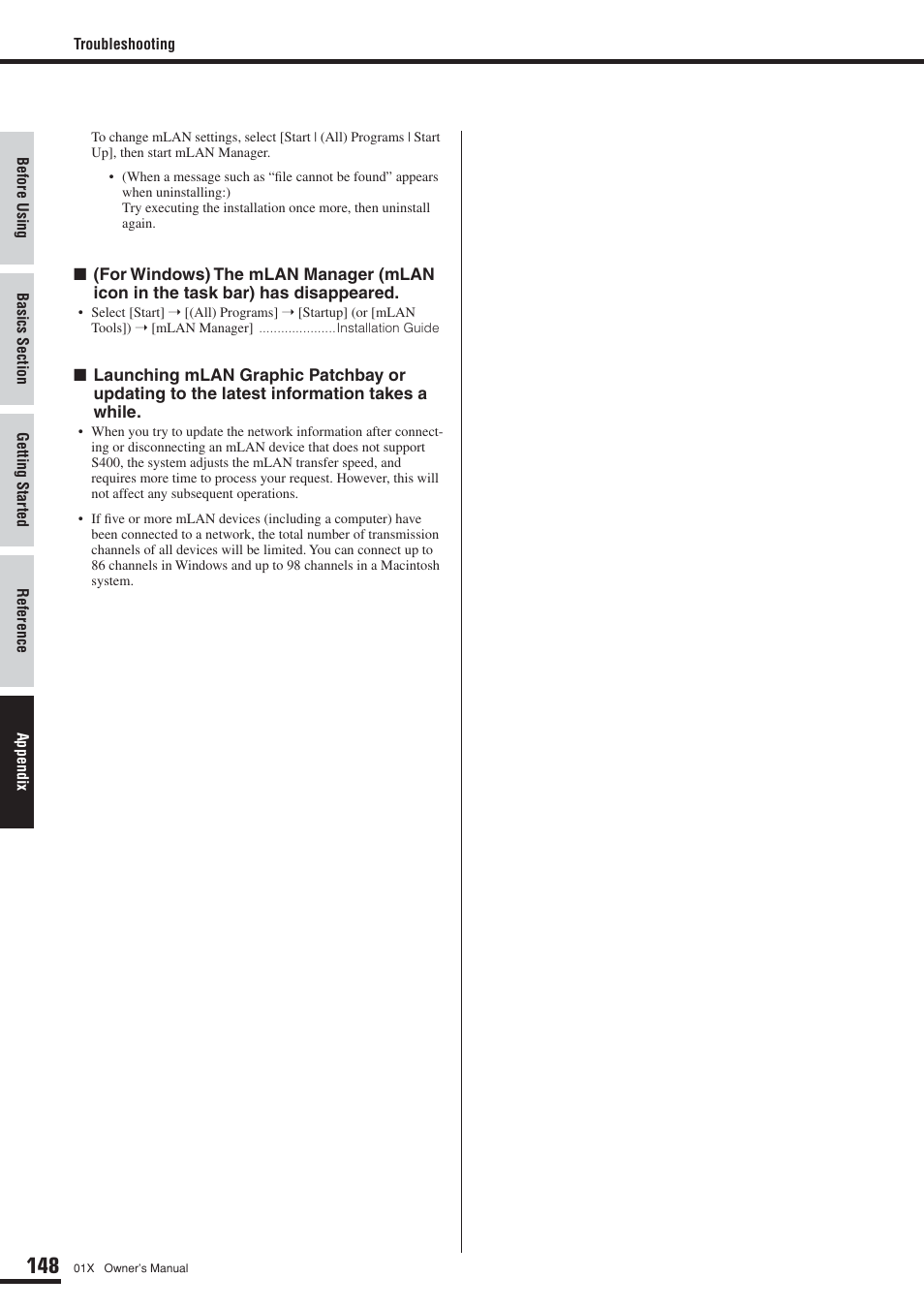 Yamaha 01X User Manual | Page 148 / 156