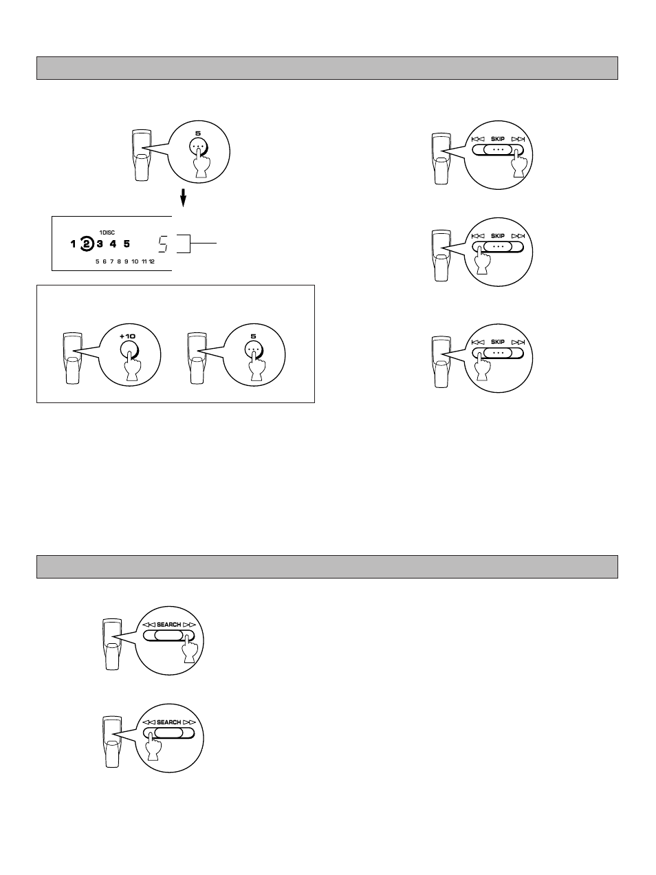Direct play, Skip play | Yamaha CDC-502 User Manual | Page 10 / 24