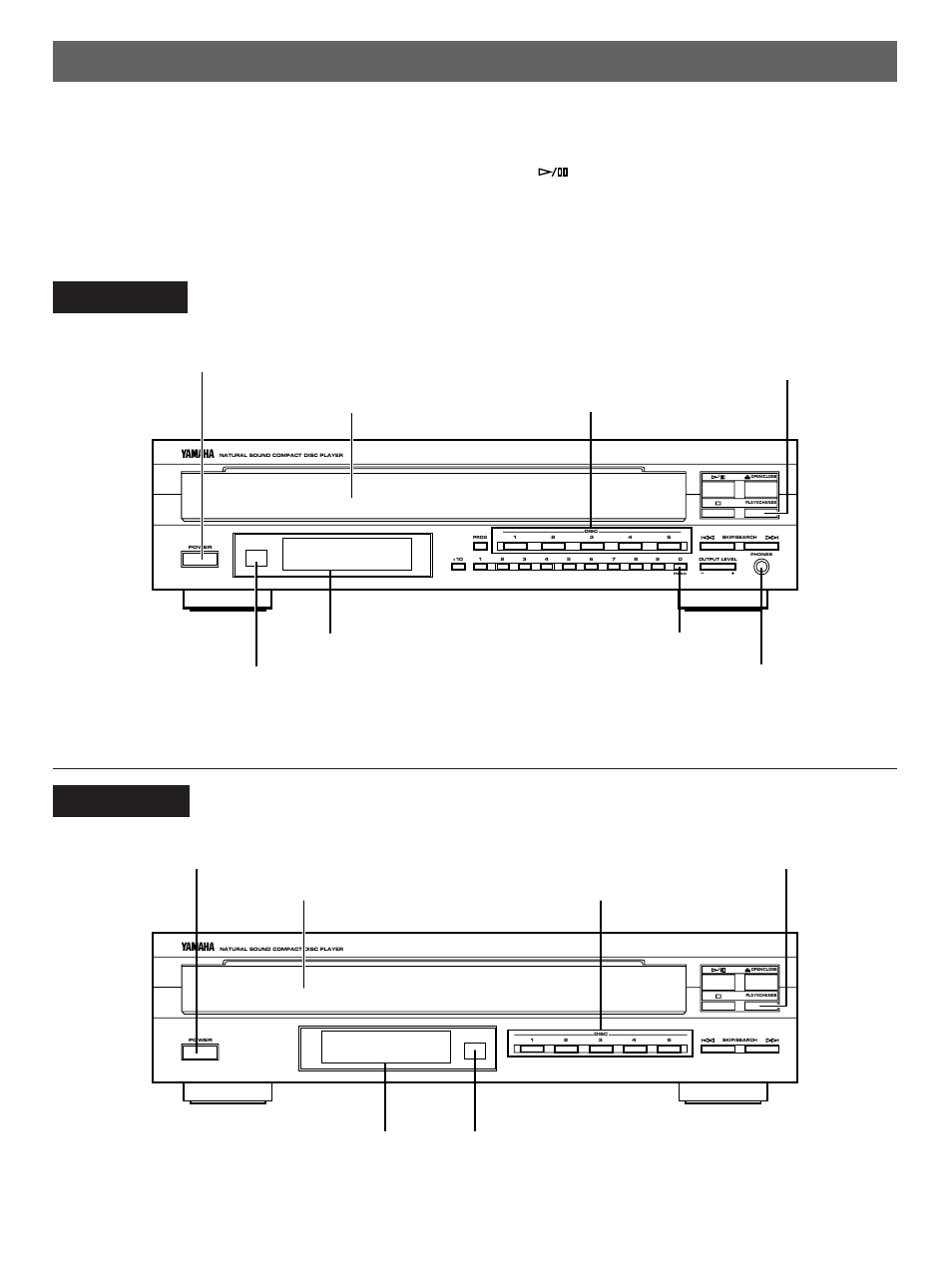 Identification of components, Front panel | Yamaha CDC-502 User Manual | Page 6 / 24