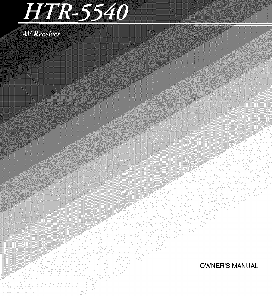 Yamaha HTR-5540 User Manual | 59 pages