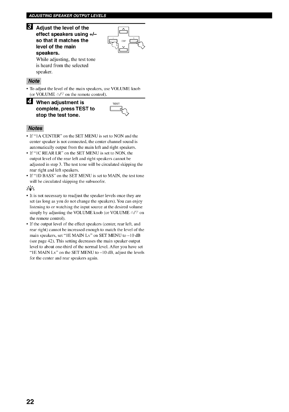 Note, Notes | Yamaha HTR-5540 User Manual | Page 26 / 59