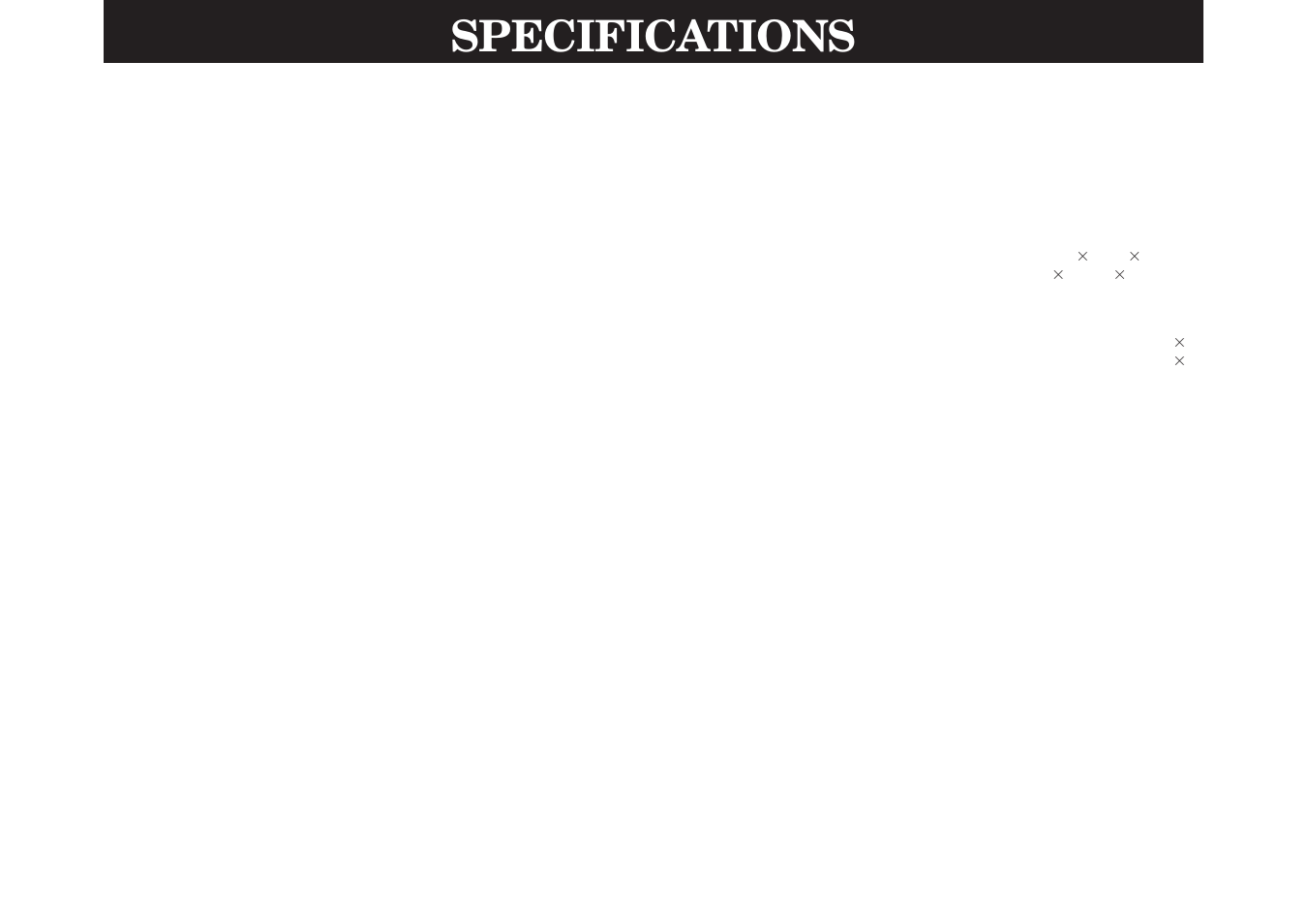 Specifications | Yamaha DDP-10 User Manual | Page 30 / 31