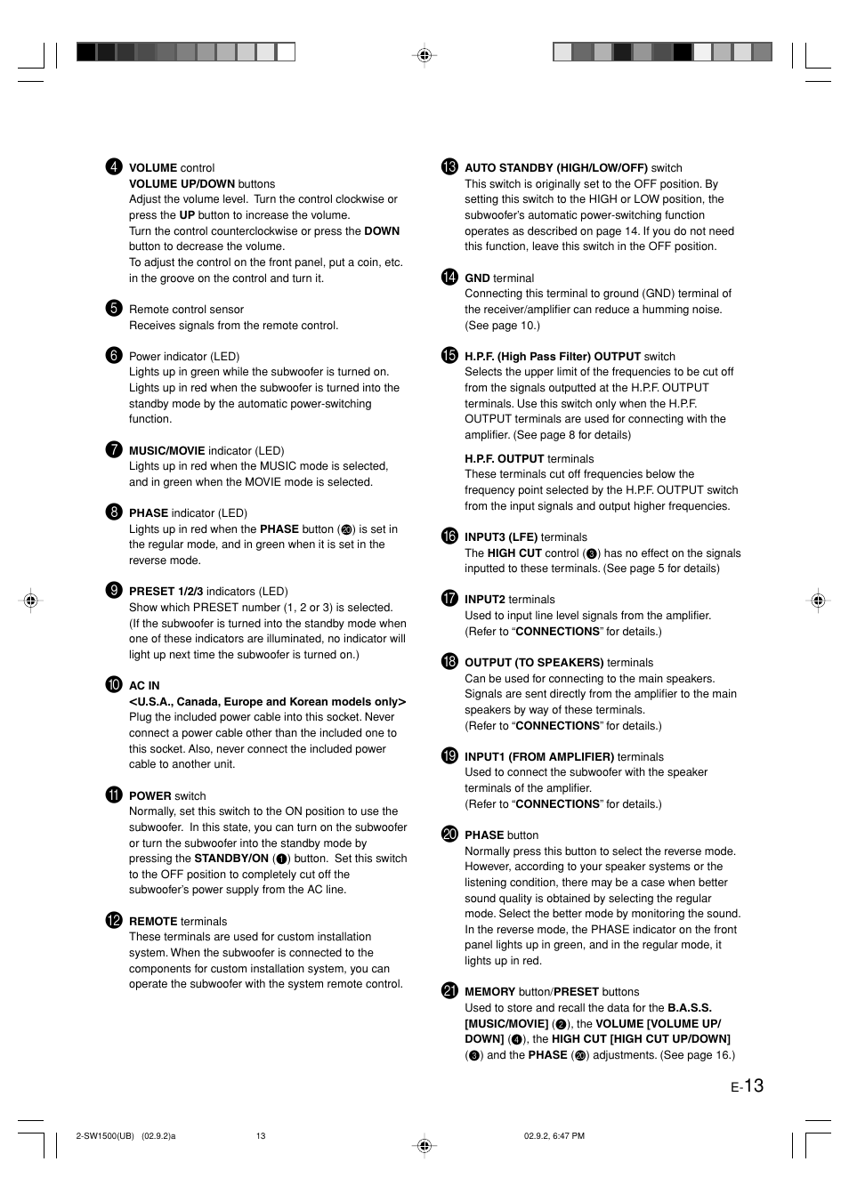 Yamaha YST-SW1500 User Manual | Page 17 / 24