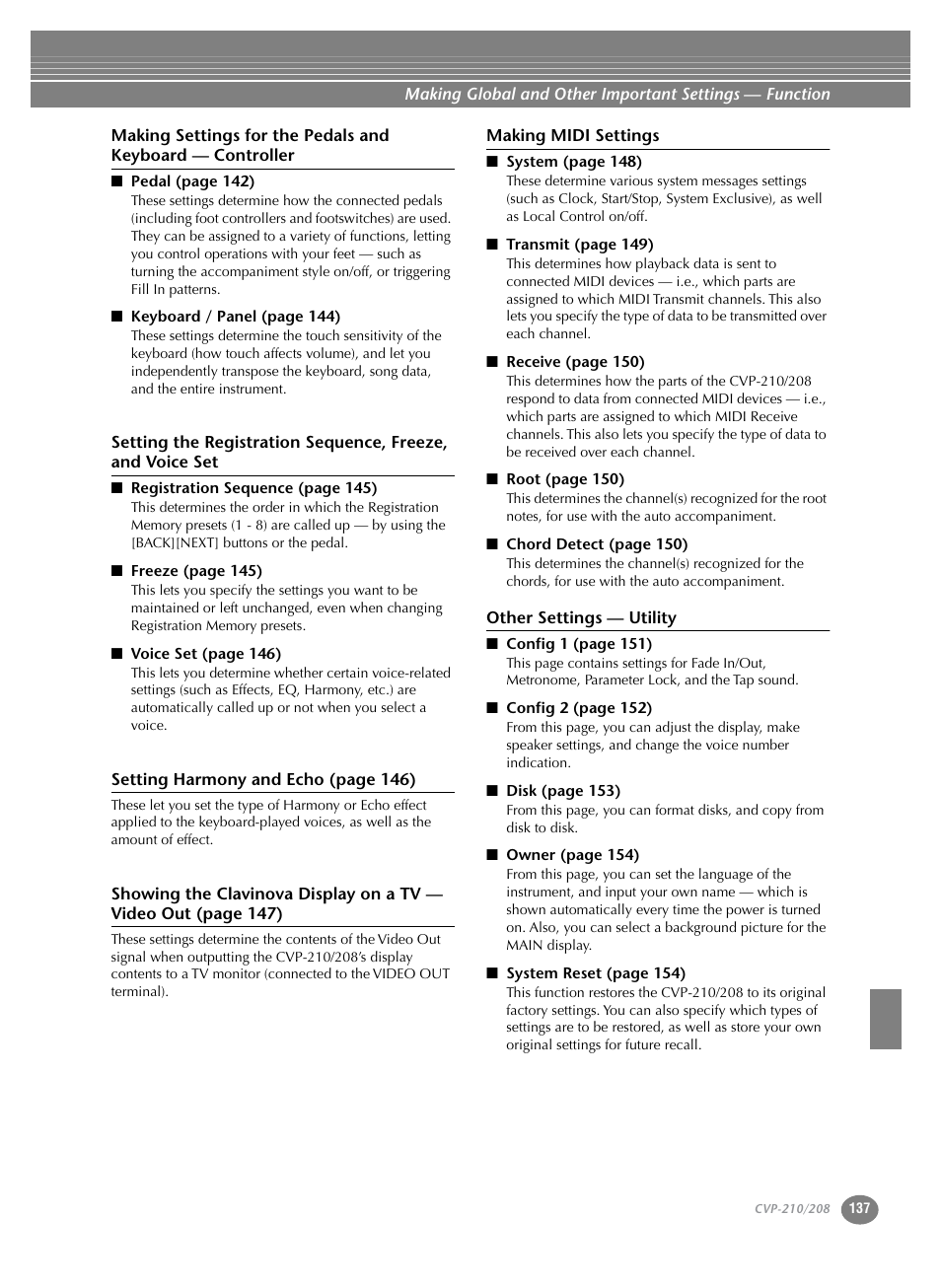 Yamaha CVP-208  EN User Manual | Page 137 / 180