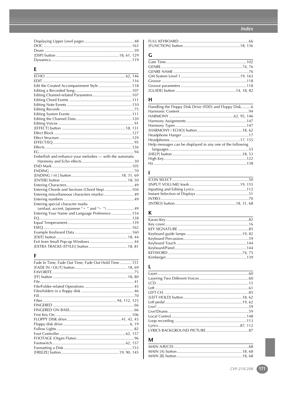 Yamaha CVP-208  EN User Manual | Page 171 / 180