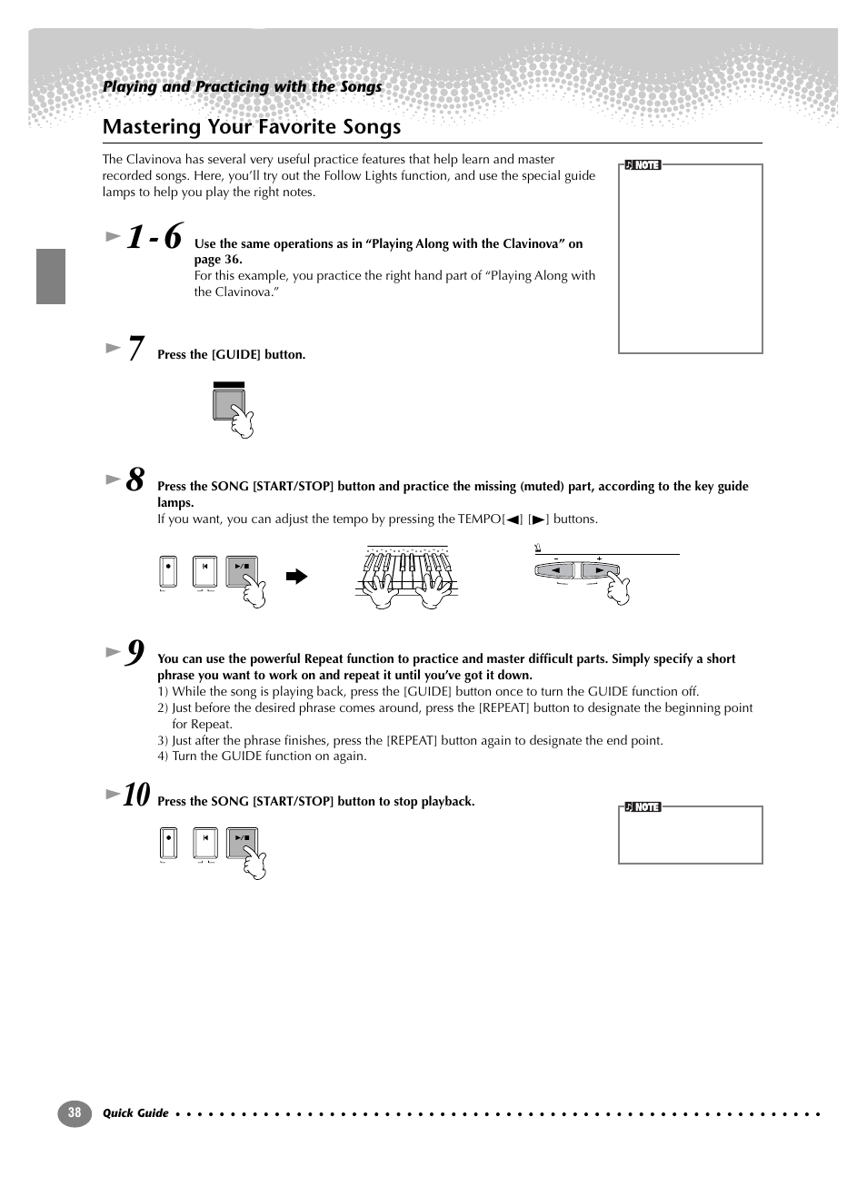Mastering your favorite songs | Yamaha CVP-208  EN User Manual | Page 38 / 180