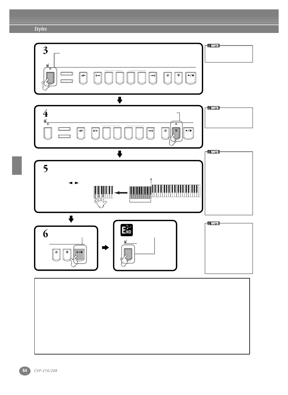 P. 64, Styles | Yamaha CVP-208  EN User Manual | Page 64 / 180