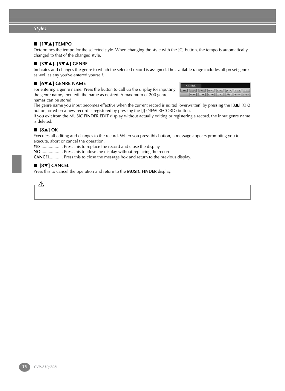 Yamaha CVP-208  EN User Manual | Page 76 / 180